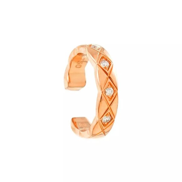 CHANEL Coco Crush Diamond Ear cuff 18K PG 750 One Piece only - Picture 1 of 15